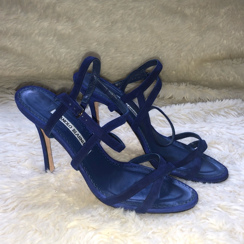 Manolo Blahnik Blue Heels